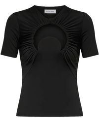 Marine Serre - Moon-Motif Gathered T-Shirt - Lyst