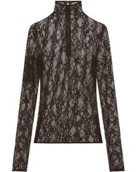 Courreges - レースパネル ハイネックトップ - Lyst