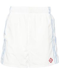 CASABLANCA - Striped Mid-Rise Track Shorts - Lyst