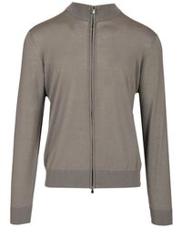 Al Duca d'Aosta - Cardigan À Fermeture Zippée - Lyst