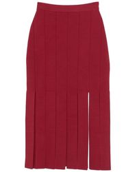 JOSEPH - Lagny Slit-Detail Midi Skirt - Lyst