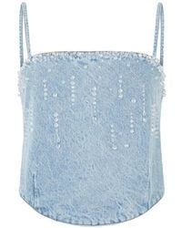 GIUSEPPE DI MORABITO - Beaded Sleeveless Top - Lyst