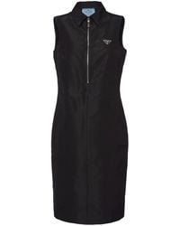 Prada - Midikleid Mit Reißverschluss - Lyst