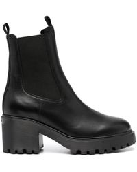 Hogan - Leather Ankle Boots - Lyst