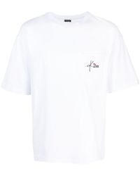 Kiton - T-shirt Met Geborduurd Logo - Lyst