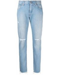 Junya Watanabe - Distressed Skinny-Cut Jeans - Lyst