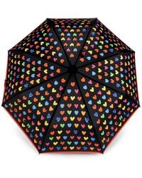 Moschino - Heart-Print Folding Umbrella - Lyst
