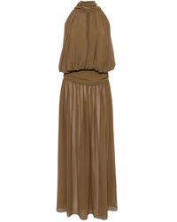 De La Vali - Cruz Ruched-Waist Maxi Dress - Lyst