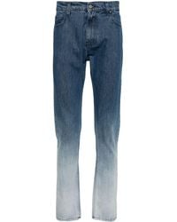 MSGM - Bleach-wash Tapered Jeans - Lyst