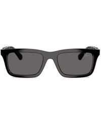 Burberry - Checked Square-Frame Sunglasses - Lyst