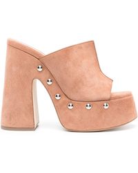 Vic Matié - 140mm Studded Suede Mules - Lyst