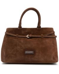 ADRIANNA FERETTI - Buckle-Detail Suede Tote Bag - Lyst