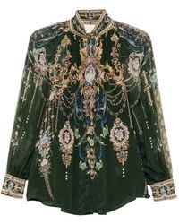 CAMILLA - Graphic-Print Silk Blouse - Lyst