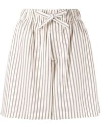 Tekla - Stripe-Print Pyjama Shorts - Lyst