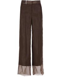 Peserico - Hem-Detail Trousers - Lyst