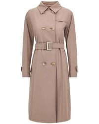 Herno - Trench Doppiopetto Con Cappuccio - Lyst