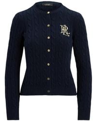 Ralph Lauren - Cable-Knit Buttoned Cardigan - Lyst