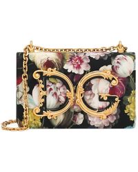 Dolce & Gabbana - Dg Girls Floral-Print Shoulder Bag - Lyst