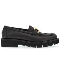 Ferragamo - Gancini Hook Buckle Loafers - Lyst