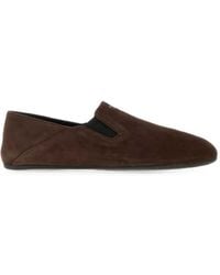 Prada - Suede Slip-On Loafers - Lyst