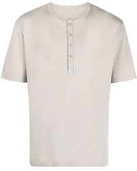 C.P. Company - Cotton Henley T-Shirt - Lyst