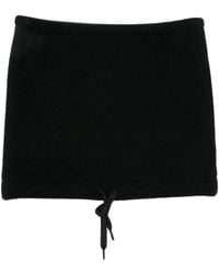 Rier - Drawstring Fleece Beanie Hat - Lyst