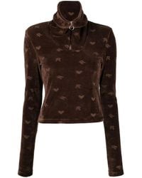 ROTATE BIRGER CHRISTENSEN - Brown Monaaa Velour Top - Lyst