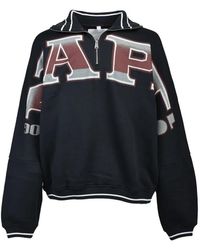 Martine Rose - X Pdf Napapijiri Graphic-Print Half-Zip Sweater - Lyst