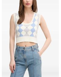 Benetton - Argyle-Knit Tank Top - Lyst