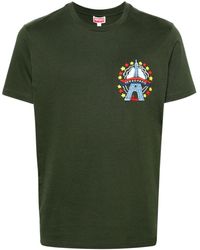 KENZO - Varsity Drawn T-Shirt mit Stickerei - Lyst