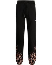 Phobia - Lightning-Embroidered Cotton Track Pants - Lyst