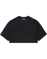 VTMNTS - Logo-embroidered Cropped T-shirt - Lyst