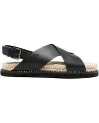 Castañer - Crossover-Strap Leather Sandals - Lyst