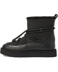 KARL LAGERFELD - Thermo Mid-Lace Boots - Lyst