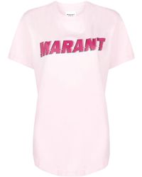 Isabel Marant - T-shirt en coton à logo imprimé - Lyst