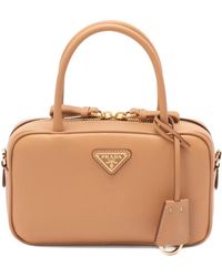 Prada - Sac Cabas Bauletto À Logo Triangle - Lyst