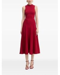 Guess - Metal Logo High-Neck Midi Dress - Lyst
