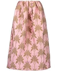 ODEEH - Floral Midi Skirt - Lyst