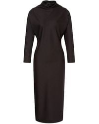 Alberta Ferretti - Robe Mi-Longue À Col Montant - Lyst