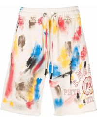 Palm Angels - Pantalones cortos de chándal College con efecto de pintura - Lyst