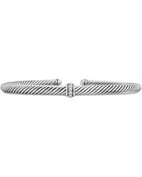 David Yurman - Sterling Classic Cable Station Diamond Bracelet (4Mm) - Lyst