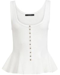 Toccin - Eden Button-Front Flared Tank Top - Lyst