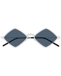 Saint Laurent - Geometric-Frame Sunglasses - Lyst