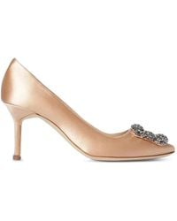 Manolo Blahnik - Hangisi Buckle Pumps - Lyst