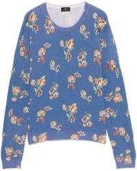 Etro - Floral-Jacquard Top - Lyst