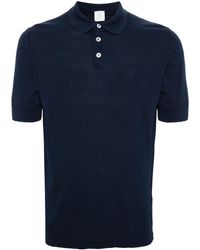 Eleventy - Fine-knit Cotton Polo Shirt - Lyst