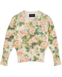 Simone Rocha - Floral-Print Knit Cardigan - Lyst