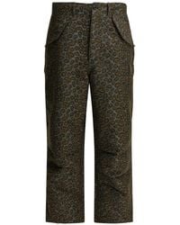Beams Plus - Flap-Pocket Leopard Print Trousers - Lyst