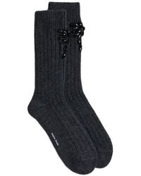 Simone Rocha - Embellished Chunky-Knit Socks - Lyst
