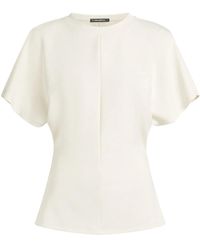Karl Lagerfeld - Flutter-Sleeves Top - Lyst